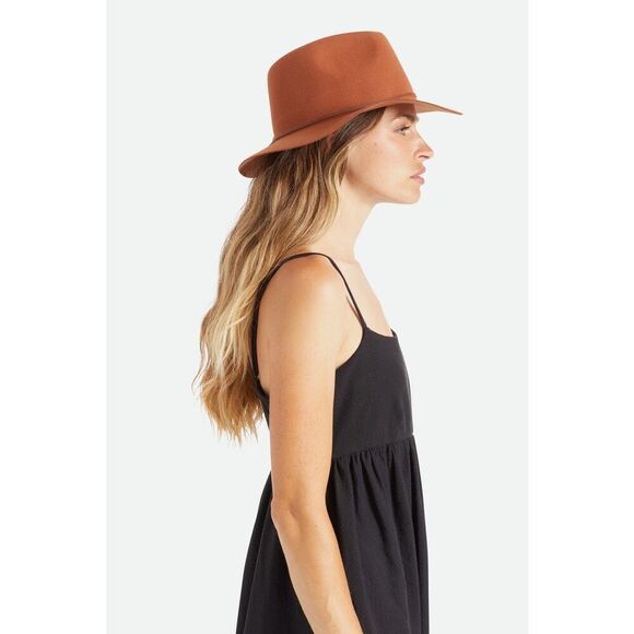 ✨BRIXTON WESLEY PACKABLE BROWN FEDORA✨ - Picture 2 of 11